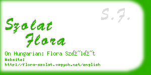 szolat flora business card